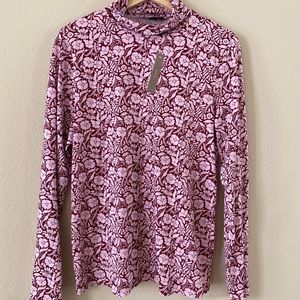 J. Crew tissue turtle neck in vintage floral